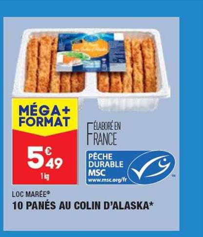 10 Panés Au Colin D'alaska Loc Marée