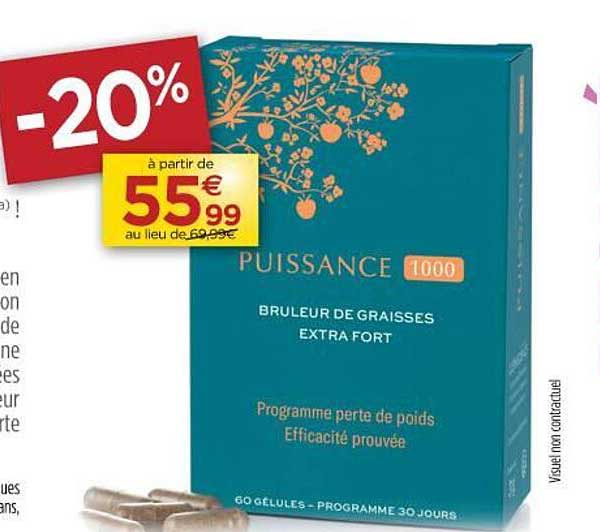 bruleur de graisses extra fort puissance 1000