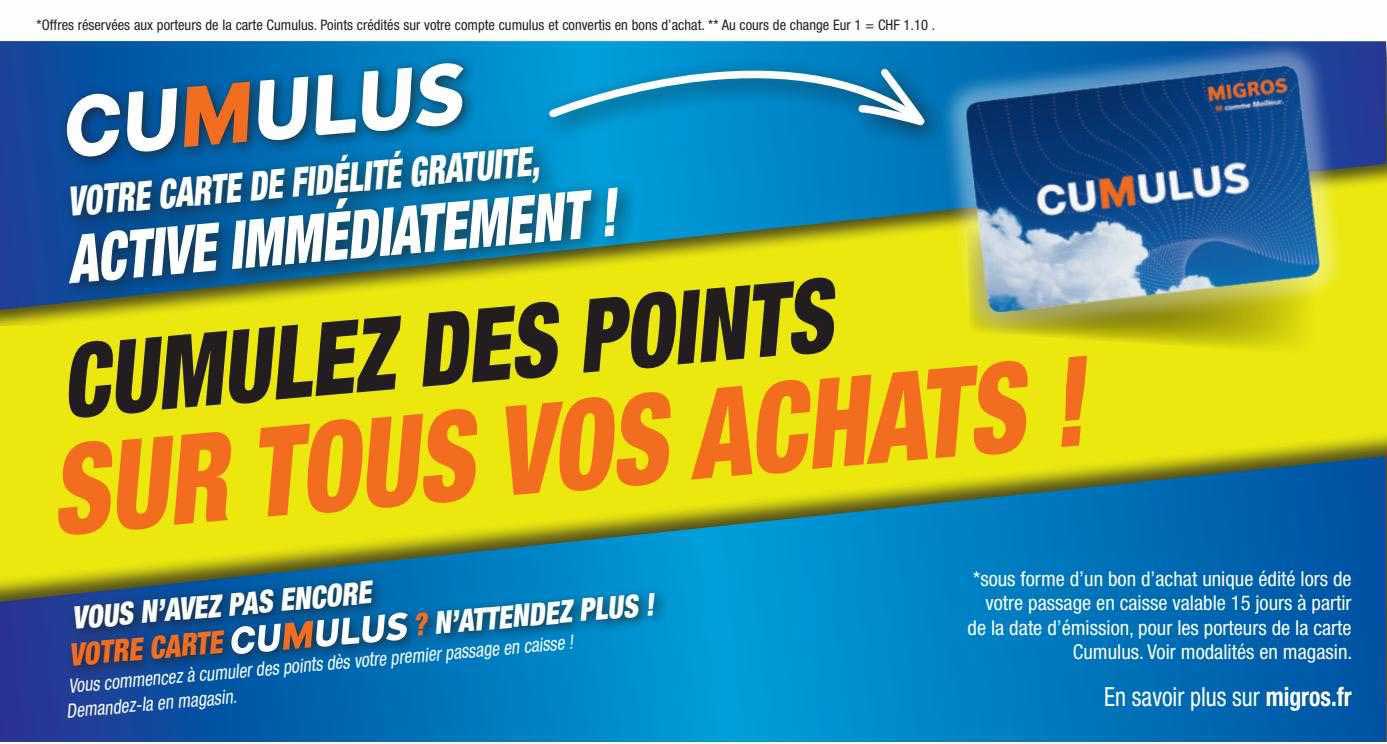 carte de fidélité cumulus