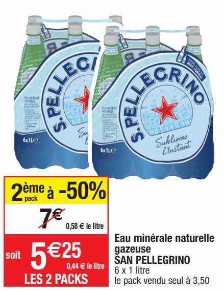 eau minérale naturelle gazeuse san pellegrino
