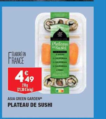 plateau de sushi asia green garden