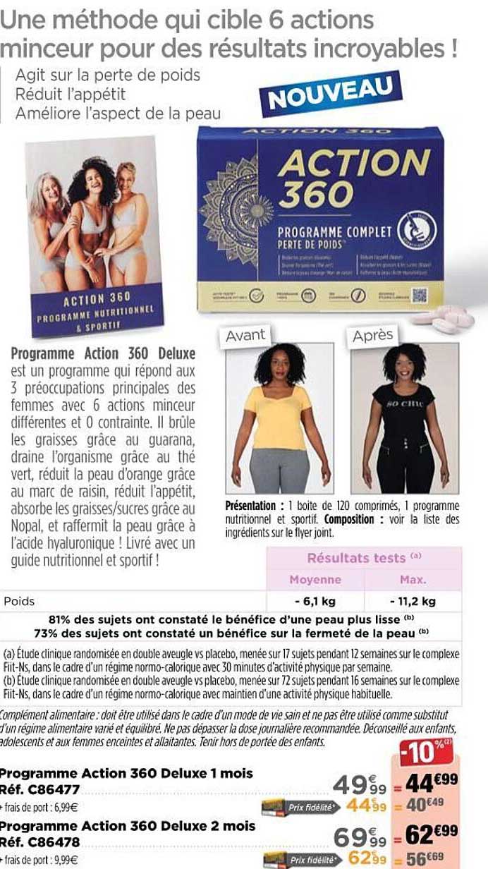 programme action 360 deluxe
