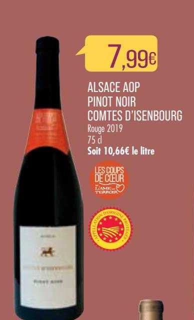alsace aop pinot noir comtes d'isenbourg