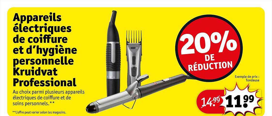 Appareils électriques De Coiffure Et D'hugiène Personnelle Kruidvat Professional