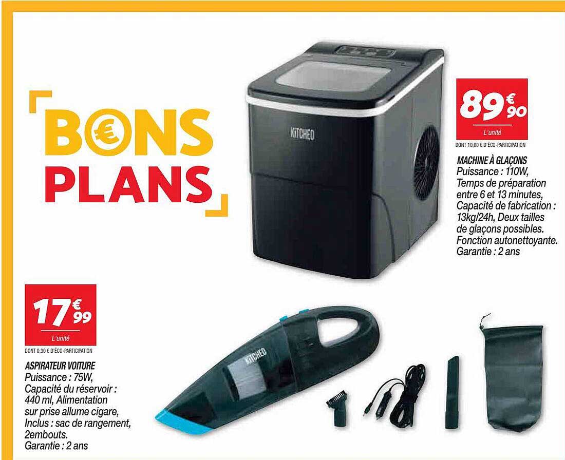 Aspirateur Voiture, Machine à Glaçons