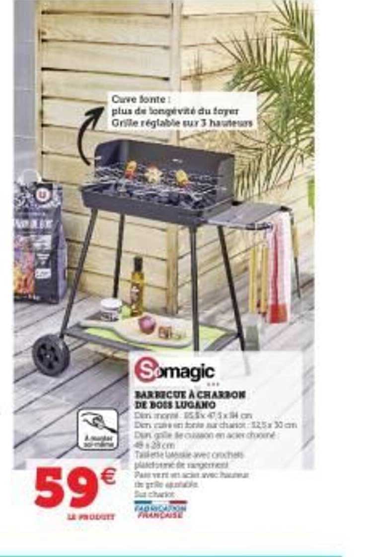 barbecue à charbon de bois lugano somagic