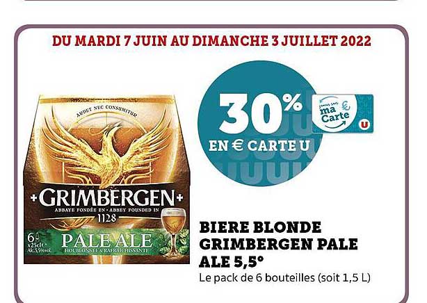 bière blonde grimbergen pale ale 5,5°