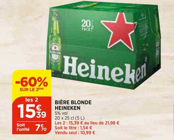Bière Blonde Heineken
