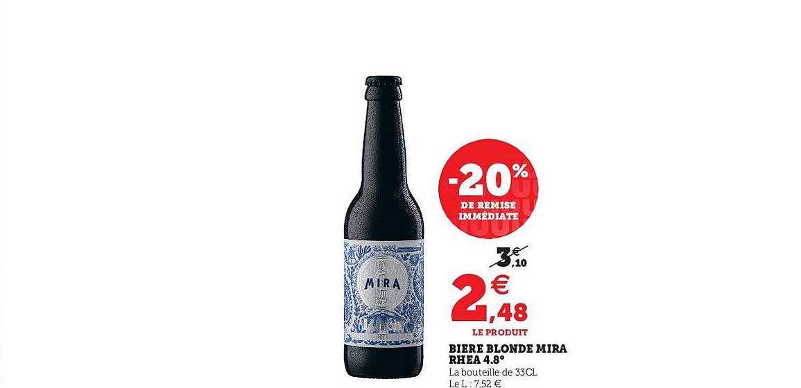 bière blonde mira rhea 4,8°