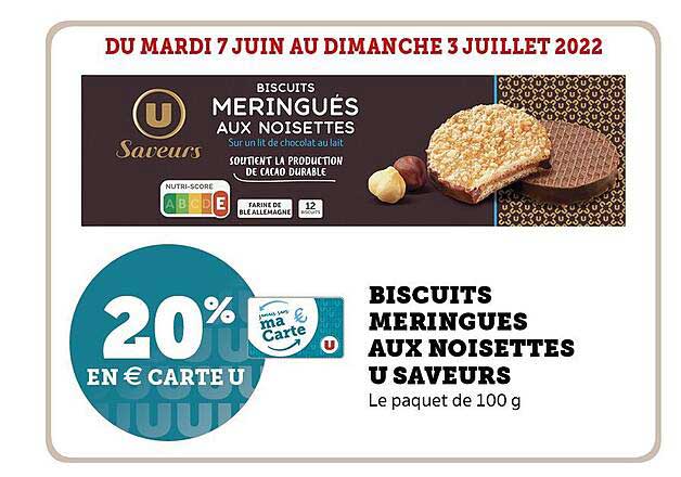Biscuits Meringués Aux Noisettes U Saveurs
