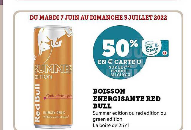 Boisson énergisante Red Bull