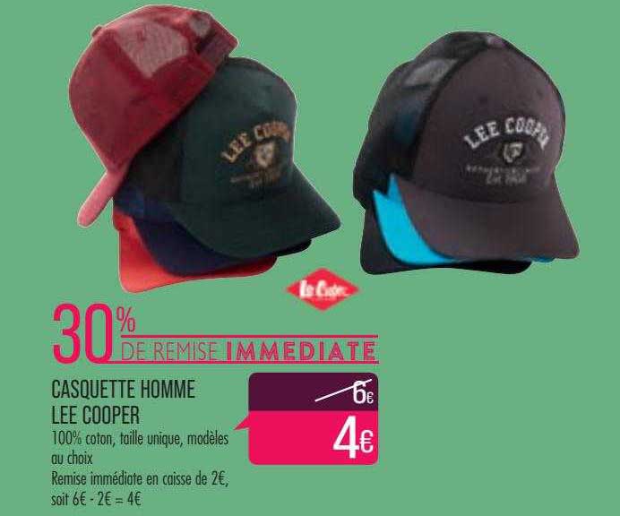 casquette homme lee cooper