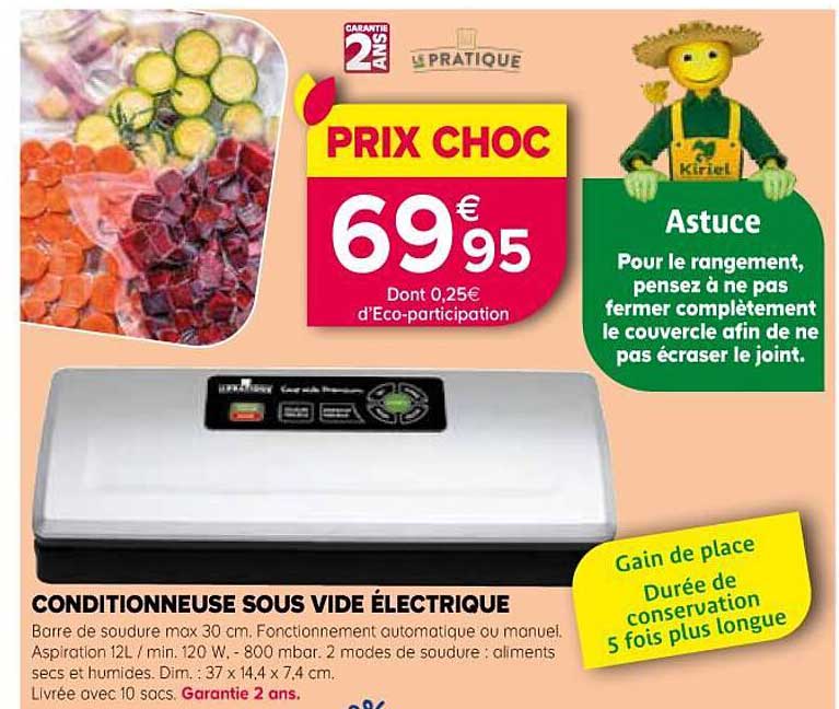 conditionneuse sous vide électrique