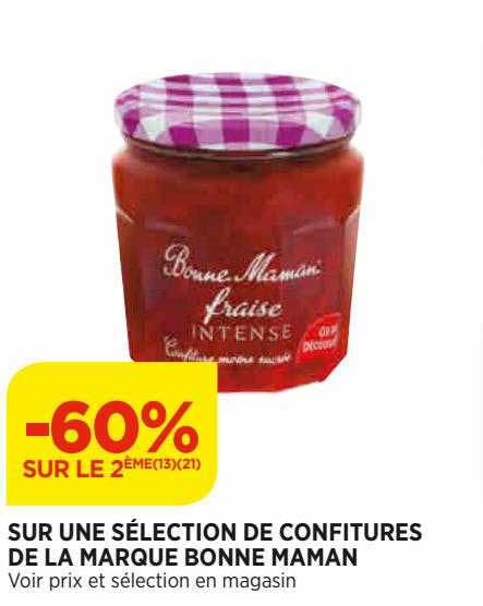 confitures de la marque bonne maman