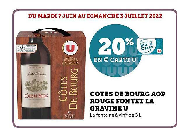 côtes de bourg aop rouge fontet la gravine u