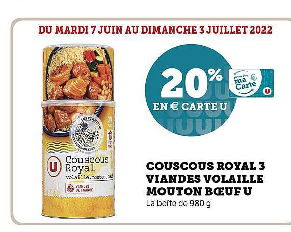 couscous royal 3 viandes volaille mouton boeuf u