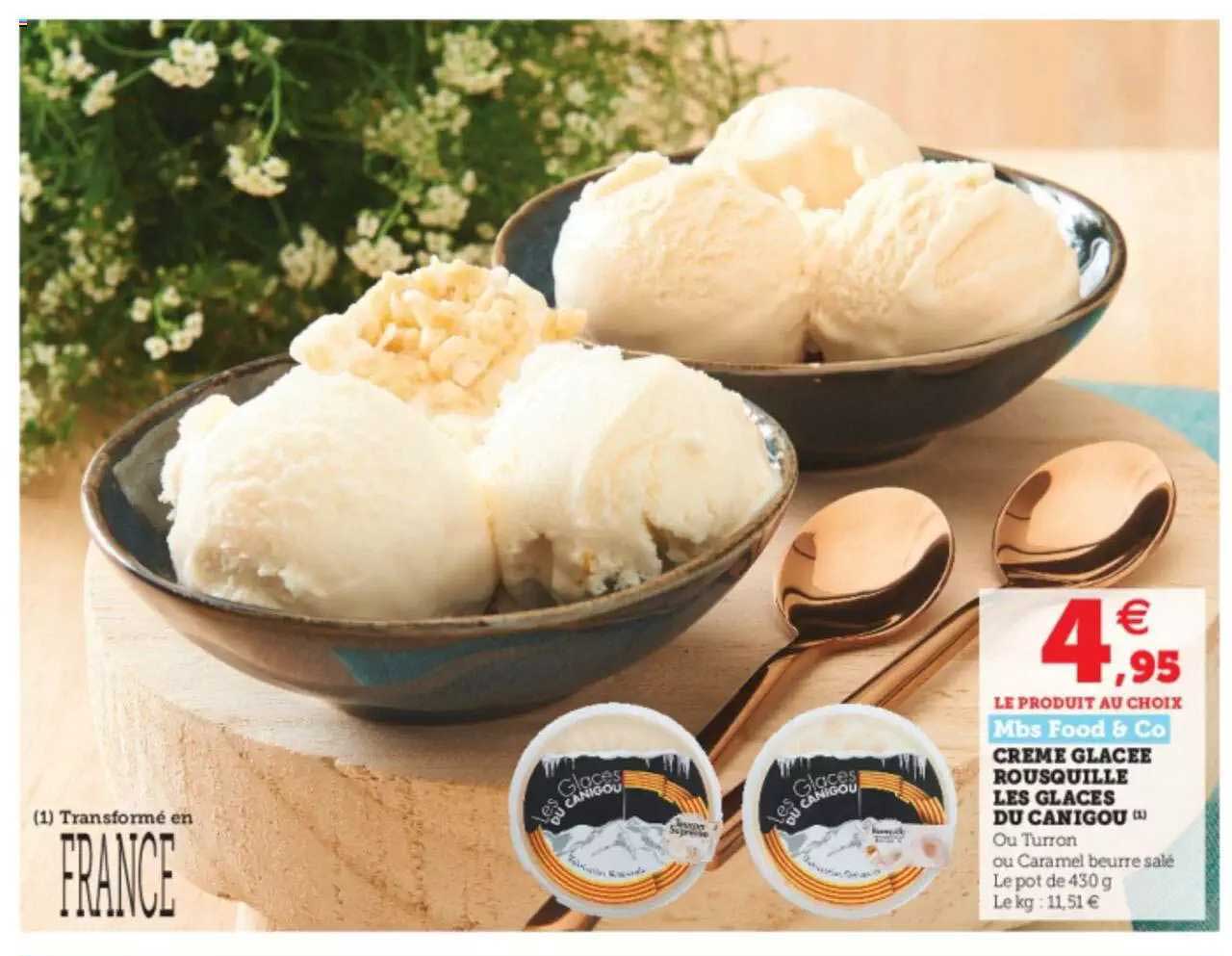 Crème Glacée Rousquille Les Glaces Du Canigou