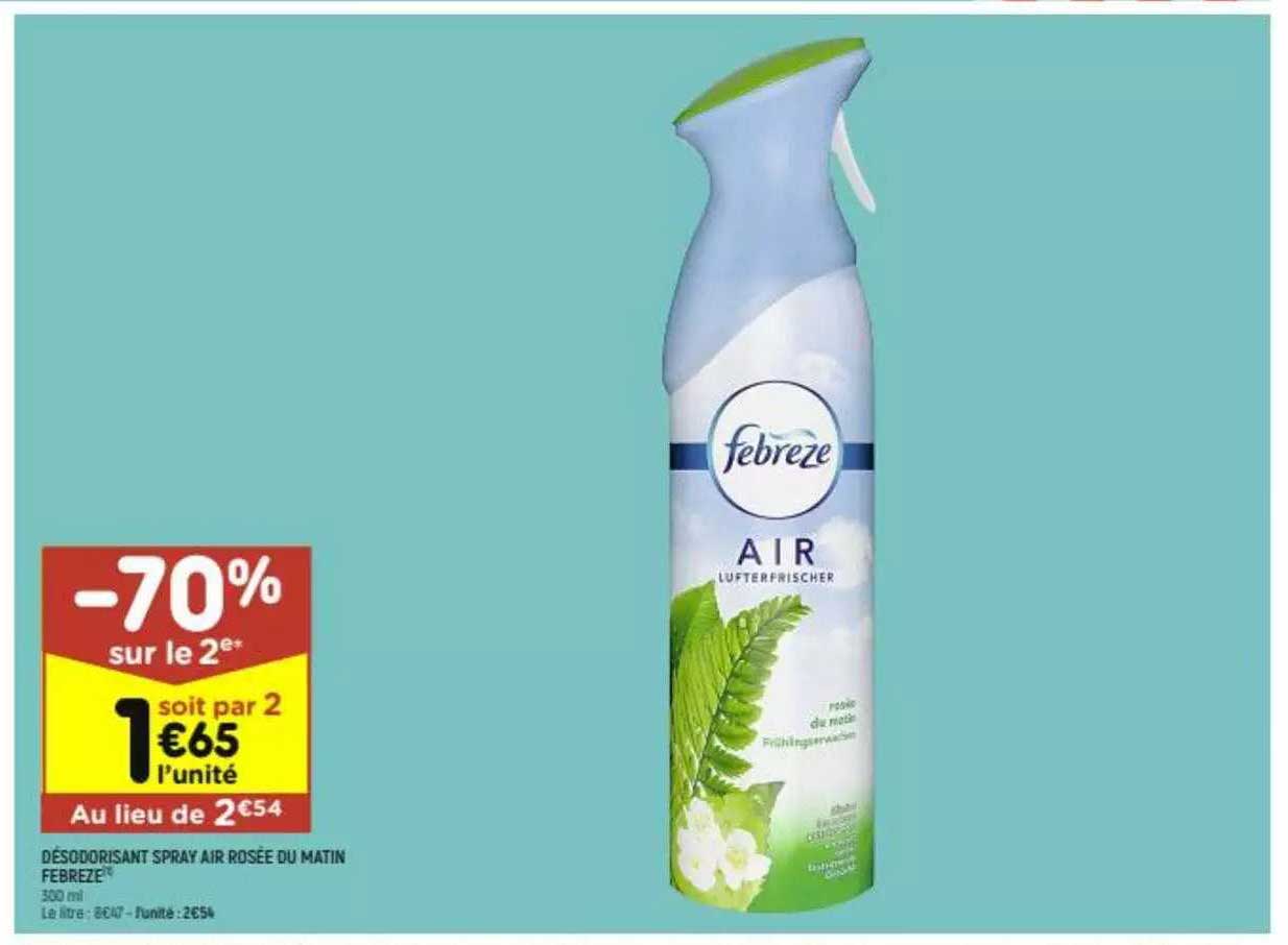 Désodorisant Spray Air Rosée Du Matin Febreze