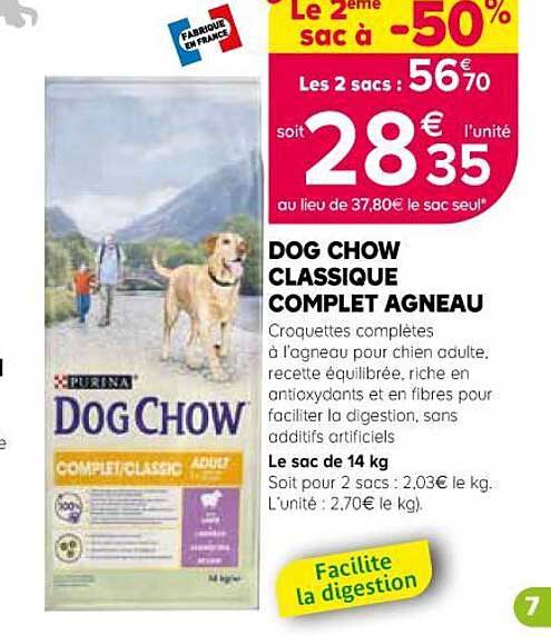 Dog Chow Classique Complet Agneau Purina