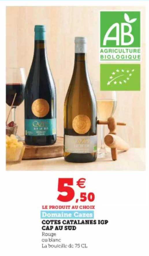 Domaine Cazes Côtes Catalanes Igp Cap Au Sud