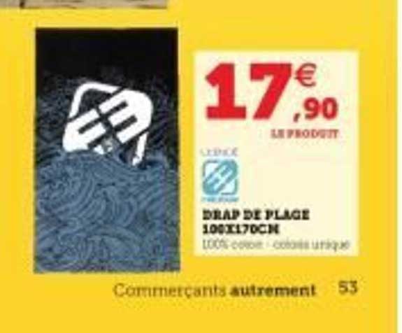 Drap De Plage 100 X 170 Cm Freegun