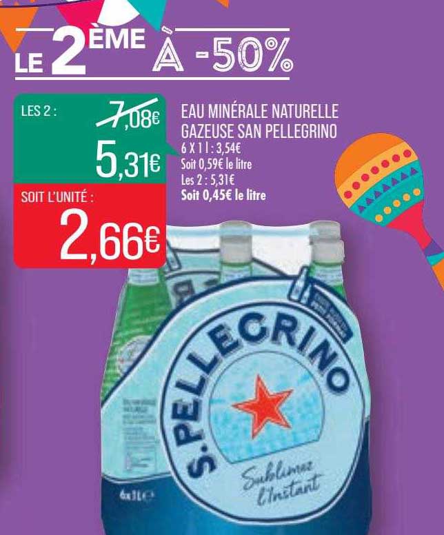 eau minérale naturelle gazeuse san pellegrino