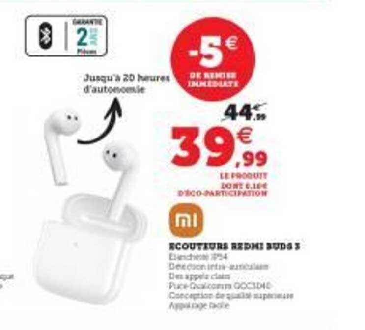 écouteurs redmi buds 3