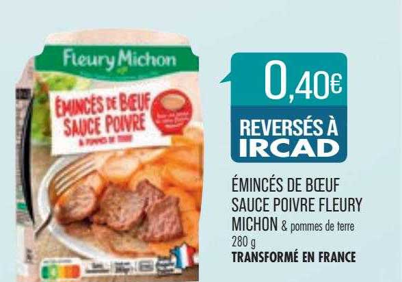émincés de boeuf sauce poivre fleury michon