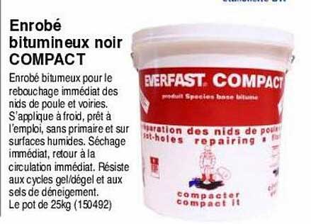 enrobé bitumineux noir compact