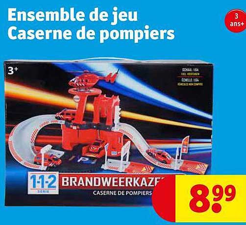 ensemble de jeu caserne de pompiers