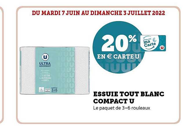 essuie tout blanc compact U