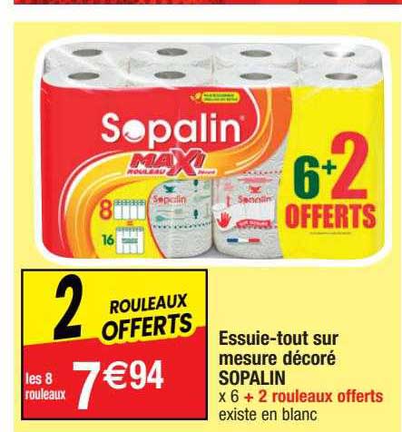 essuie-tout sur mesure décoré sopalin