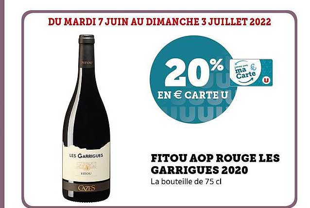 fitou aop rouge les garrigues 2020