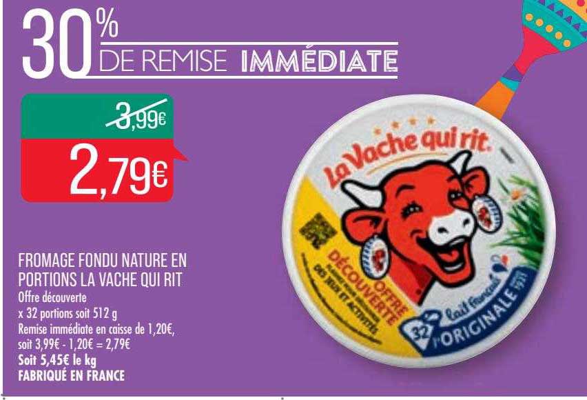 fromage fondu nature en portions la vache qui rit