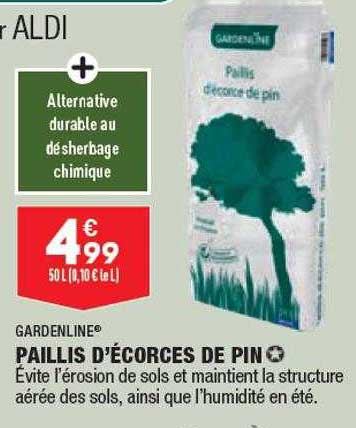 gardenline paillis d'écorces de pin