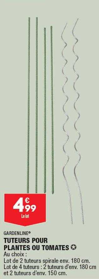gardenline tuteurs pour plantes ou tomates