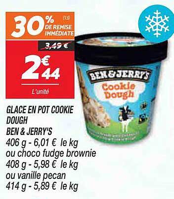 glace en pot cookie dough ben & jerry's