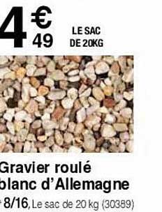 gravier roulé blanc d'allemagne