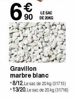 gravillon marbre blanc