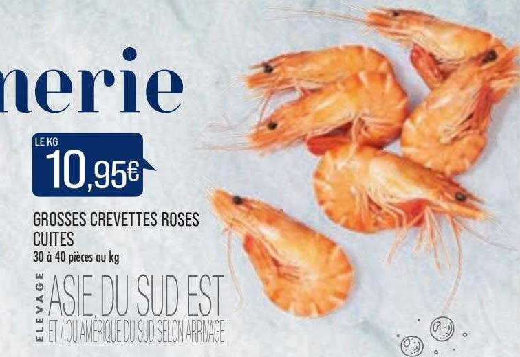 grosse crevettes roses cuites