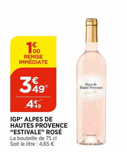 igp alpes de hautes provence "estivale" rosé