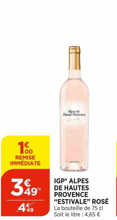 igp alpes de hautes provence "estivale" rosé