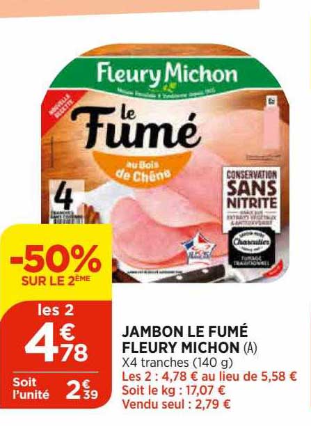 jambon le fumé fleury michon