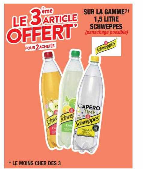 la gamme 1,5 litre schweppes