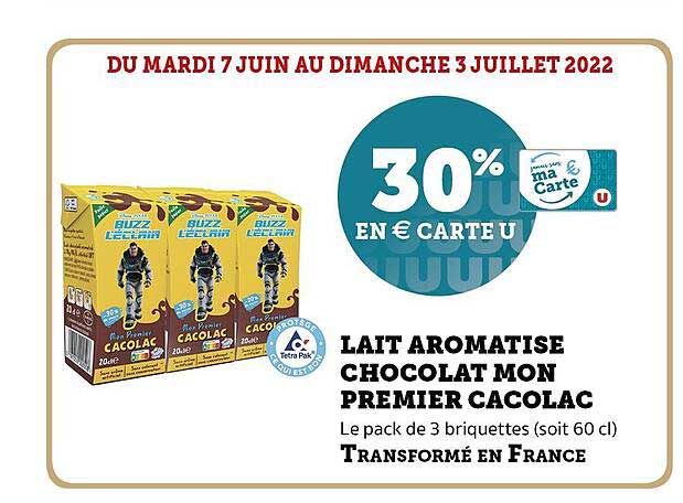 lait aromatisé chocolat mon premier cacolac