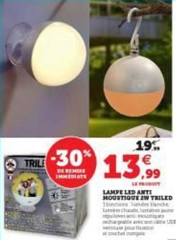 lampe led anti moustique 2w triled