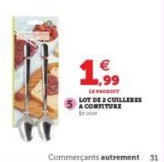 Lot De 2 Cuillères à Confiture