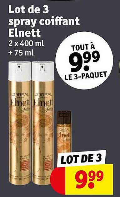 Lot De 3 Spray Coiffant Elnett
