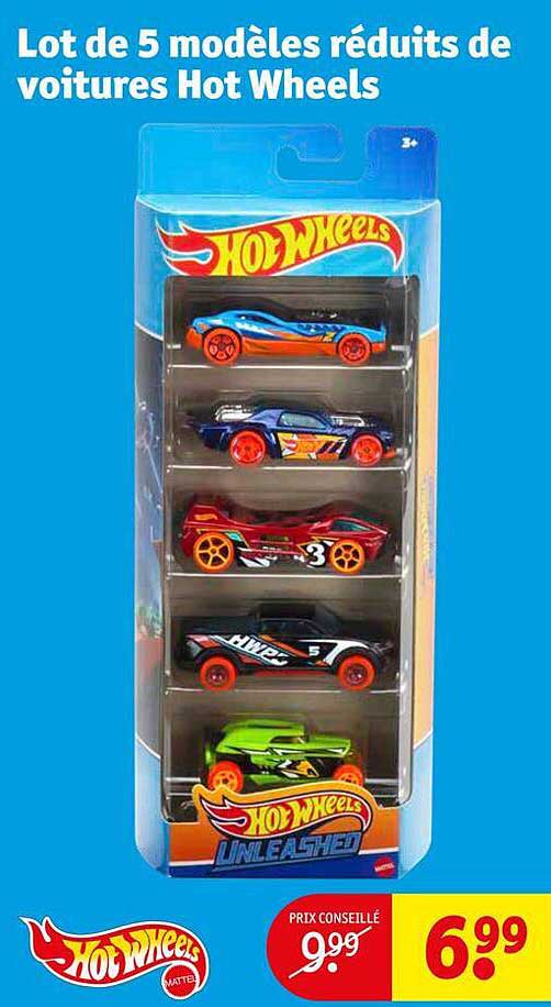 lot de 5 modèles réduits de voitures hot wheels