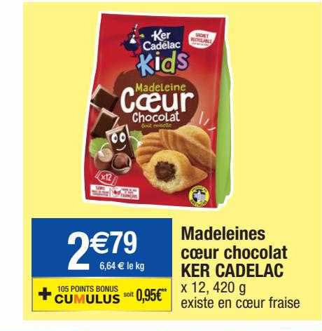 madeleines cœur chocolat ker cadelac
